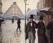 Gustave Caillebotte Paris,The Places de l-Europe on a Rainy Day painting